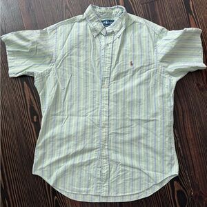Polo Ralph Lauren Light Green Blue Yellow Striped Button-down